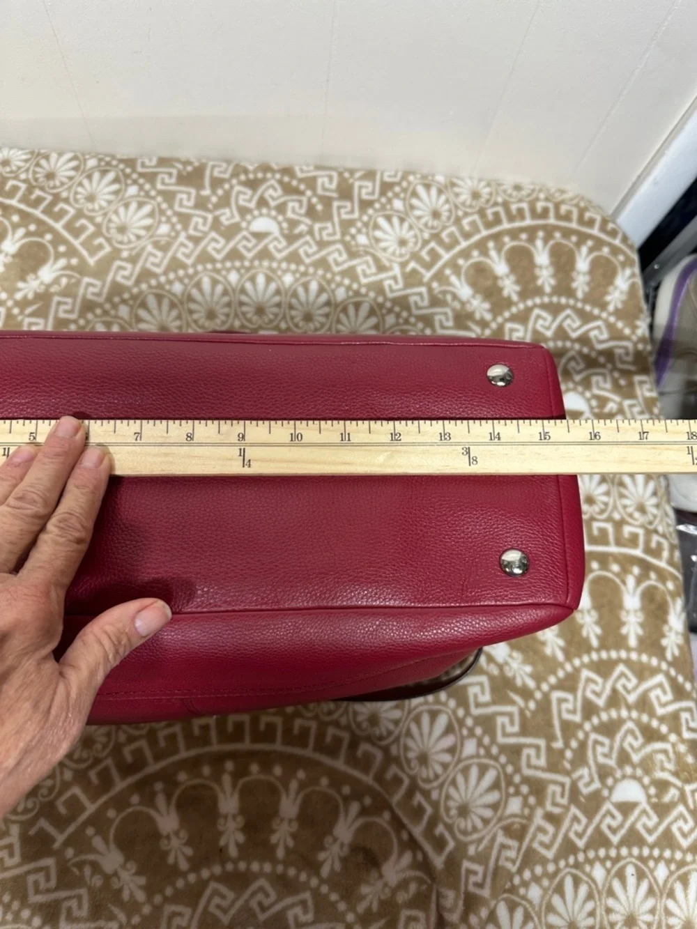 Coach Park  Large Carryall F23268 in Red Pebbled Leather